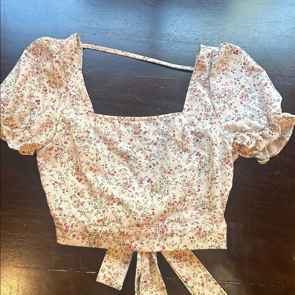 SHEIN Floral Print Strappy Top